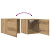 vidaXL Wall Mounted TV Cabinet Set of 2 Artisan Oak Engineered Wood