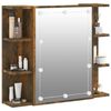 vidaXL Mirror Cabinet Smoked Oak Engineered wood Medium Mirror Cabinet