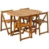 vidaXL Outdoor Dining Set Natural wood Acacia wood with natural oil finish