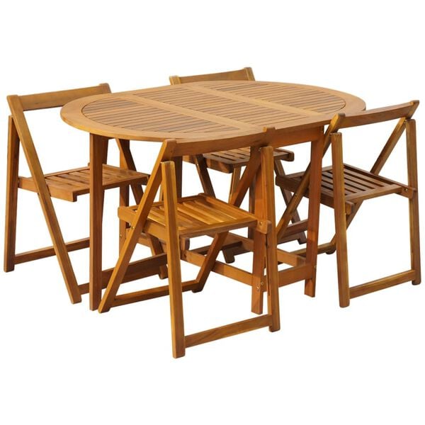 vidaXL Outdoor Dining Set Natural wood Acacia wood with natural oil finish