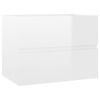 vidaXL Bathroom Furniture Set High gloss white Engineered wood, Ceramic