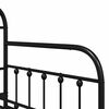 vidaXL Daybed Frame with Headboard Black 42.1" x 79.9" Steel