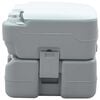 vidaXL Camping Toilet Manual Grey and White 16.34 x 14.37 x 14.76 in