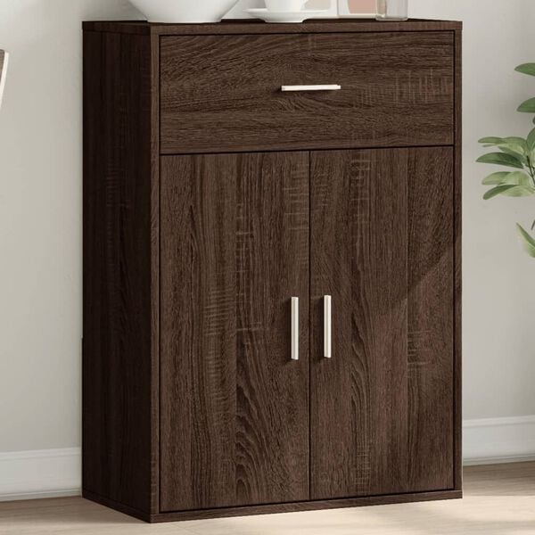 vidaXL Sideboard Brown Oak Engineered Wood Medium Sideboard