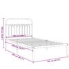 vidaXL Bed Frame Black Steel Twin Bed Frame Rectangular Traditional