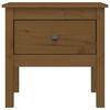 vidaXL Side Table Honey Brown Solid Pine Wood Small Side Table Square