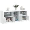 vidaXL Sideboard White Engineered wood, Glass Medium Sideboard