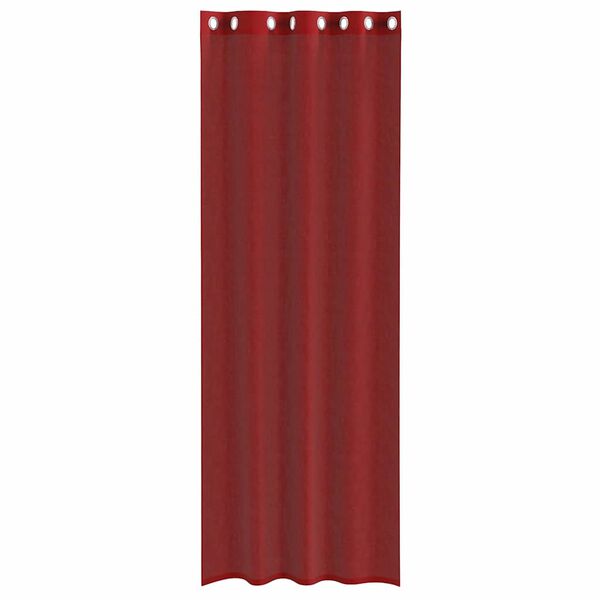 vidaXL Voile Curtains with Grommets 2 pcs Wine Red