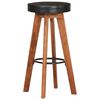 vidaXL Bar Stool Set of 2 Black and Brown