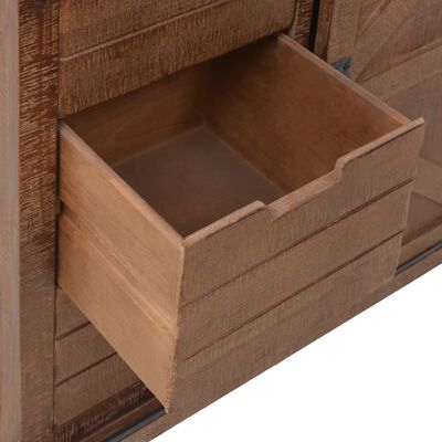 vidaXL Storage Cabinet Solid Fir Wood 25.2"x13.2"x29.5" Brown