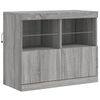 vidaXL Sideboard Grey Sonoma Engineered wood, Glass Large Sideboard