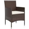 vidaXL Garden Dining Set Brown and black
