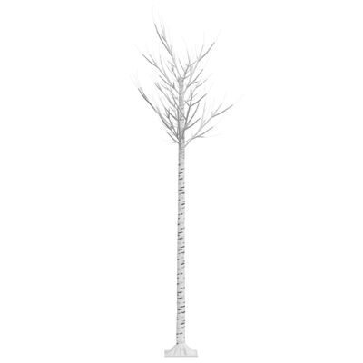 vidaXL Christmas Tree 220 LEDs 7.2' Warm White Willow Indoor Outdoor