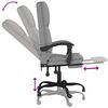 vidaXL Massage Office Chair Light gray Polyester (fabric), Metal, Plywood