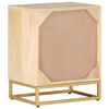 vidaXL Bedside Cabinet Mango wood natural Solid mango wood and iron