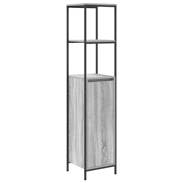 vidaXL Bathroom Cabinet Grey Sonoma Engineered wood, steel Medium