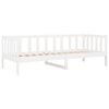 vidaXL Day Bed White Solid Pine Wood 35.4 x 74.8 in