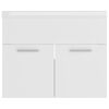 vidaXL Sink Cabinet With Basin White Engineered Wood, Ceramic Medium