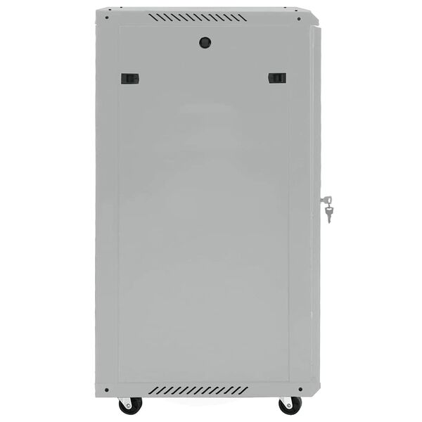 vidaXL Network Cabinet with Storage Gray 60 x 60 x 80 cm Steel