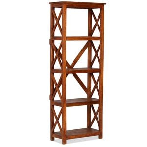 vidaXL Bookshelf Honey-toned Brown Solid Acacia Wood 23.6x11.8x63.0 in