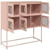 vidaXL Sideboard Pink Cold-rolled Steel Standard Sideboard Rectangular