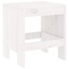 vidaXL Garden Dining Set White Solid pine wood 32.5 in x 32.5 in x 29.9 in