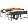 vidaXL Garden Dining Set Black, Brown, Cream White