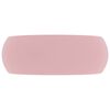 vidaXL Luxury Wash Basin Round Matt Pink 15.7x5.9" Ceramic