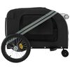 vidaXL Pet Bike Trailer Grey and Black Oxford Fabric and Iron Medium