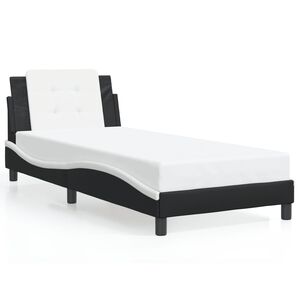 vidaXL Bed Frame Black and White