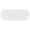 vidaXL Luxury Wash Basin Round Matt White 15.7x5.9" Ceramic
