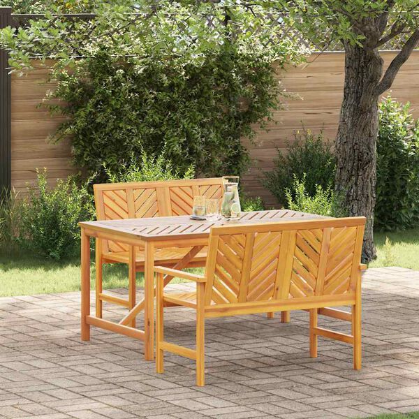 vidaXL Garden Dining Set 3 pcs Brown solid acacia wood