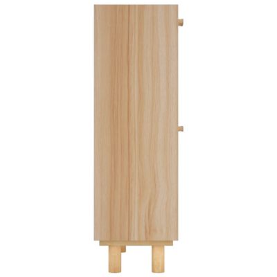 vidaXL Shoe Cabinet Brown 20.5"x9.8"x31.5" Engineered Wood&Natural Rattan