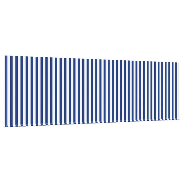 vidaXL Retractable Awning Striped Manual Blue and white 137.8" x 78.7