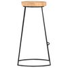 vidaXL Bar Stool Set of 2 Natural, Black