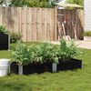 vidaXL Garden Planter Black Solid Pine Wood 59 x 19.7 in Stackable