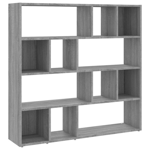 vidaXL Book Cabinet/Room Divider Gray Sonoma 41.3"x9.4"x40.2"