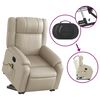 vidaXL Electric Stand Up Massage Recliner Chair Cream