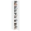 vidaXL Slim Storage Cabinet White 11.8"x16.7"x88.6" Engineered Wood