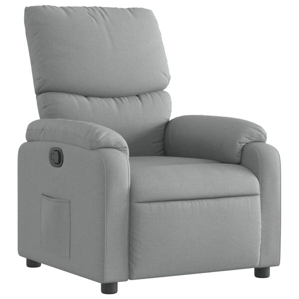 vidaXL Recliner Chair Light Grey Fabric (100% polyester), metal, plywood