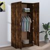 vidaXL Wardrobe Smoked Oak Engineered wood Standard Doors Wardrobe