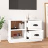 vidaXL TV Cabinet High Gloss White Engineered Wood Medium