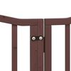 vidaXL Dog Gate Set of 6 Brown Oak Poplar Wood