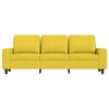 vidaXL 3-seater Sofa Light Yellow Fabric (100% polyester), metal, textilene