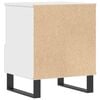 vidaXL Bedside Cabinet White Engineered wood, Metal 16.5x13.8x19.7 in