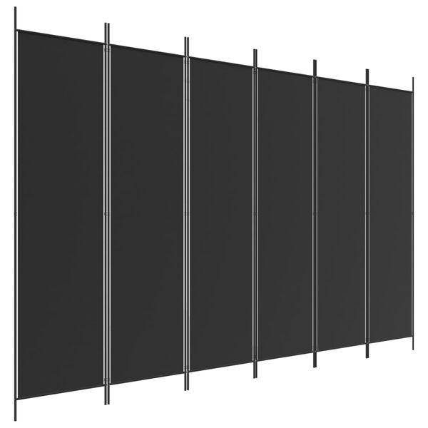 vidaXL 6-Panel Room Divider Black 118.1"x78.7" Fabric