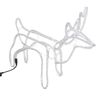 vidaXL Christmas Reindeer Figure Warm White Steel, Polyvinylchloride