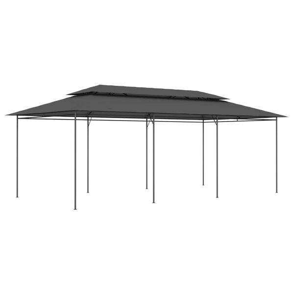 vidaXL Gazebo Anthracite Tubular Steel Large UV-Resistant Materials