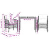 vidaXL Bistro Set Grey PE rattan, powder-coated steel, solid acacia wood