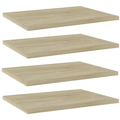 vidaXL Bookshelf Boards 4 pcs Sonoma Oak 15.7"x11.8"x0.6" Engineered Wood